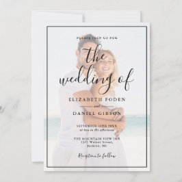 Convite Casamento Foto Elegant Script 2