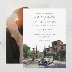 Convite Casamento Foto Fazenda Old Money