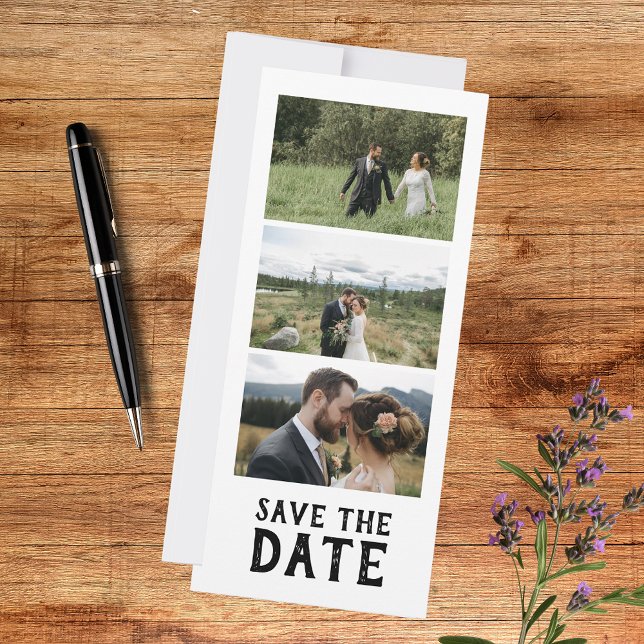 Convite Casamento Foto Moderno Save The Date (Criador carregado)