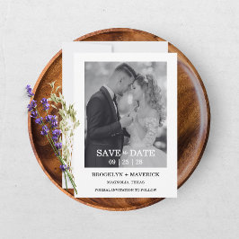 Convite Casamento Foto Moderno Save The Date