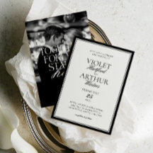 Casamento Foto Preto e Branco Minimalista Moderno