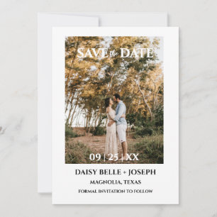 Convite Casamento Foto Save The Date Roteiro Moderno