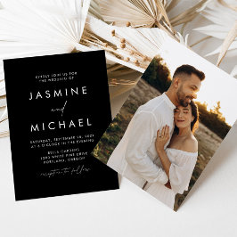 Convite Casamento Fotografia Preto e Branco com Script Mod