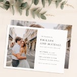 Convite Casamento Fotográfico 2 Elegante<br><div class="desc">Capture a essência eterno do seu amor com o nosso Convite para Casamento Fotográfico 2 da Tipografia Elegante. Este elegante convite de casamento fotográfico tem 2 fotos,  perfeito para quaisquer casamentos.</div>