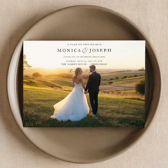 Convite Casamento Fotográfico 2 Moderno (Criador carregado)