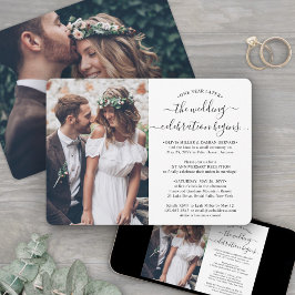 Convite Casamento Fotográfico com Recepção 2 Aniversário d