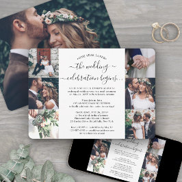 Convite Casamento Fotográfico com Recepção de Aniversário 