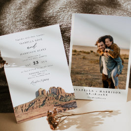 Convite Casamento Fotográfico de Boho no Deserto de SEDONA