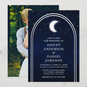 Convite Casamento Fotográfico de Estrelas Celestiais de A