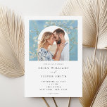 Convite Casamento Fotográfico de Vincent Van Gogh Almond B<br><div class="desc">Convite de casamento moderno e elegante,  com a pintura de Vincent Van Gogh Almond Blossom e sua foto.</div>