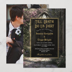 Convite Casamento Fotográfico do Jardim Floral de Morte Gó