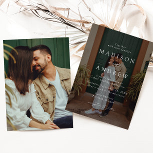 Convite Casamento Fotográfico do Script Elegante Moderno 2