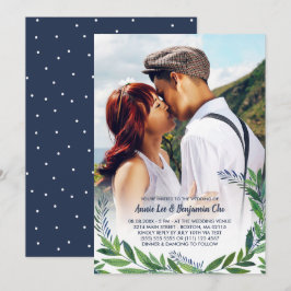 Convite Casamento Fotográfico Emerald Greenery