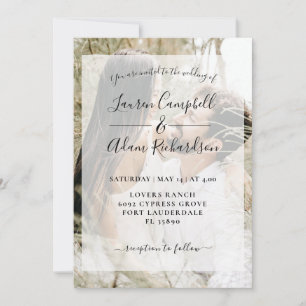 Convite Casamento fotográfico minimalista moderno