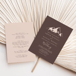 Convite Casamento Frente e Traseira do País das Montanhas 