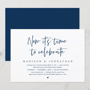 Convite Casamento Fuga, Agora é hora de Celebrar Conv