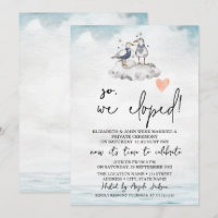 Casamento fuga de gaivotas aquarela na praia  
