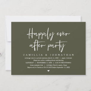 Convite Casamento Fuga, Festa Felizes para Sempre