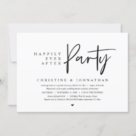 Convite Casamento Fuga, Festa Felizes para Sempre