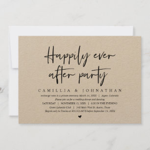 Convite Casamento Fuga, Festa Felizes para Sempre