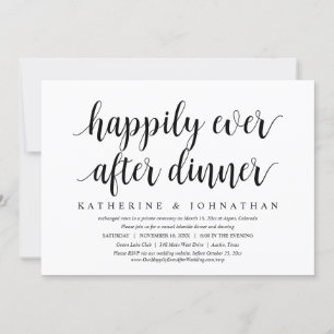 Convite Casamento Fuga, Jantar de Dança Felizes para Sempr