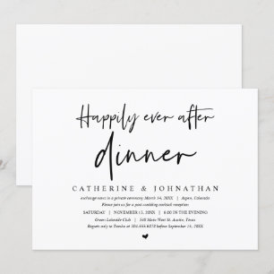 Convite Casamento Fuga, Jantar Feliz para Sempre