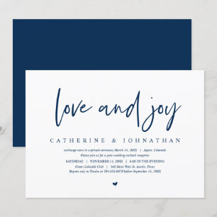 Convite Casamento Fuga, Minimalista Moderno, Amor e alegri