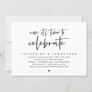 Convite Casamento Fuga, Minimalista Moderno, Celebrar