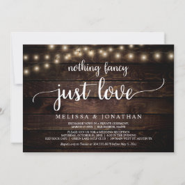 Convite Casamento Fuga, Nada Chique Apenas Amor