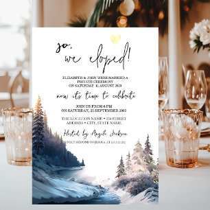 Convite Casamento fuga para paisagem, natureza e floresta