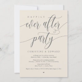 Convite Casamento Fugitivo, Festa Felizes para Sempre