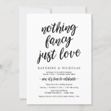 Casamento Fugitivo, Nada de Luxo, Apenas Amor