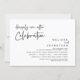 Convite Casamento Furtivo, Celebração Feliz para Sempre