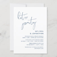 Casamento Furtivo. Vamos Festejar, azul-marinho so