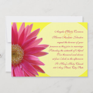 Convite Casamento Fuschia Daisy