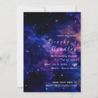 Casamento Galáxia Crepúsculo Roxo Azul