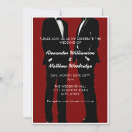 Convite Casamento Gay Masculino Moderno e Elegante