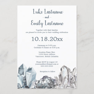 Convite Casamento Geodo & Pedras Preciosas