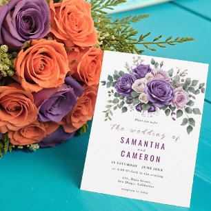 Convite Casamento Geométrico das Flores Botânicas Esmagada