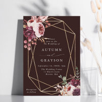 Casamento Geométrico Dourado de Autumn Romance