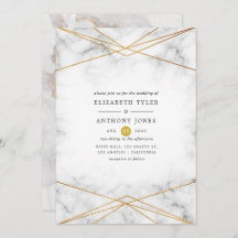 Casamento Geométrico Dourado Marble
