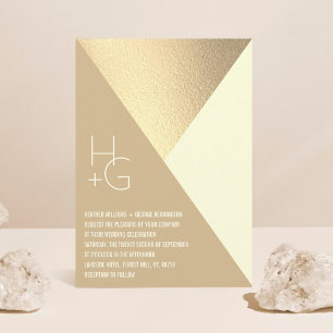 Convite Casamento Geométrico Moderno Minimalista