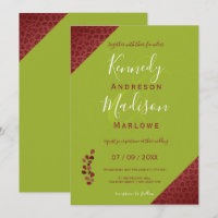 Casamento Geométrico Não Binário de Couro Vermelho