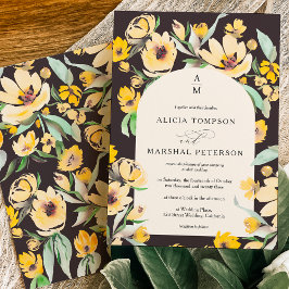 Convite Casamento gico de girassol amarelo russo
