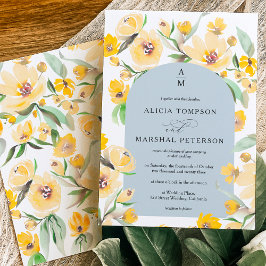 Convite Casamento gico de girassol amarelo russo