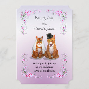 Convite Casamento Ginger Tabby Cat