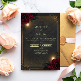 Convite Casamento Glam Goth Luxuoso e Elegante
