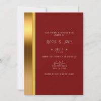 Casamento Glamouroso Real Elegante Vermelho Escuro