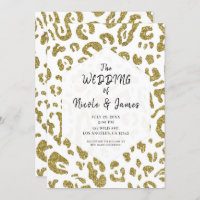 Casamento Glitter Branco Chita Leopard Chic