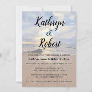 Convite Casamento Gorgeous Maui Beach
